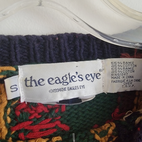 the eagle's eye Vintage Christmas Sweater Size S - Picture 3 of 4